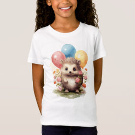 Niedlicher Retro-Igel mit Balloons T-Shirt