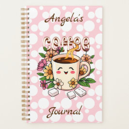 Niedlicher Retro Kawaii Kaffee und Blume Personali Planer