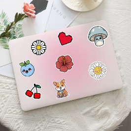 Niedlicher Retro-Kawaii-Sticker Aufkleber