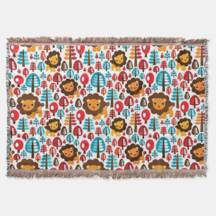 niedlicher retro Löwe scherzt Illustration Decke