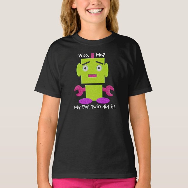 Niedlicher Retro-Roboter - Ghoul Green - Evil Twin T-Shirt (Vorderseite)