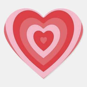 niedlicher Retro-Trendaufkleber Herz-Aufkleber