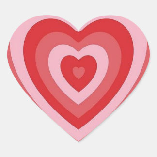 niedlicher Retro-Trendaufkleber Herz-Aufkleber