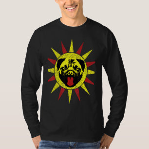 Niedlicher Retro Welpen Hund lächeln Sun Mops T-Shirt