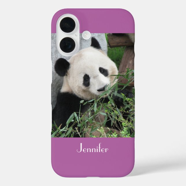 Niedlicher Riesenpanda, Orchid, Lila, Name, Case-Mate iPhone Hülle (Rückseite)