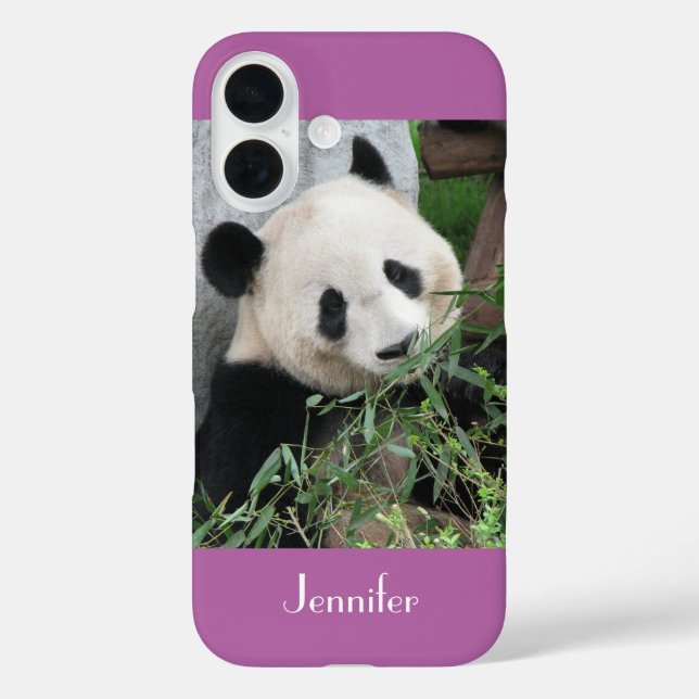 Niedlicher Riesenpanda, Orchid Lila, Name, Case-Mate iPhone Hülle (Rückseite)