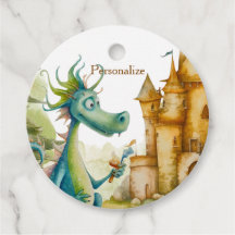 Niedlicher Ritterdragon Burg Geburtstagsparty Kind