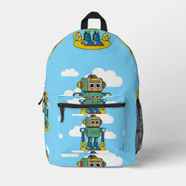Niedlicher Roboter-Backpack Bedruckter Rucksack