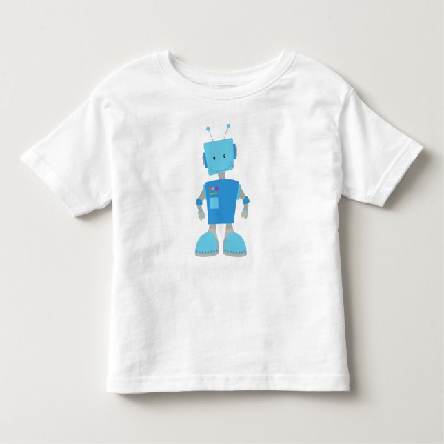 Niedlicher Roboter, Funny Robot, Alberner Roboter, Kleinkind T-shirt (Vorderseite)