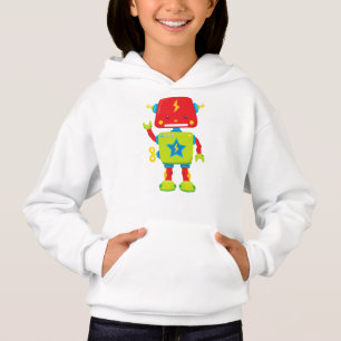 Niedlicher Roboter, Funny Robot, farbenfroher Robo Hoodie