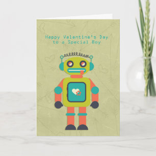 Niedlicher Roboter, glücklicher Valentinstag, Sond Feiertagskarte
