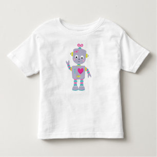 Niedlicher Roboter, Lila Roboter, Funny Robot, Alb Kleinkind T-shirt
