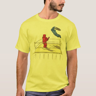 Niedlicher Roboter-Wrestling-Cartoon T-Shirt
