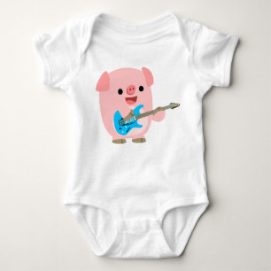 Niedlicher Rockin Cartoon Pig Baby Kleidung Baby Strampler
