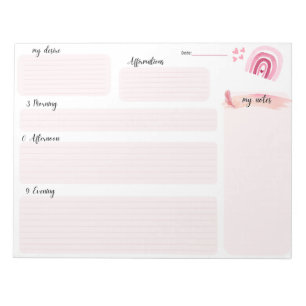 Niedlicher rosa 369 Manifestations Notepad Notizblock