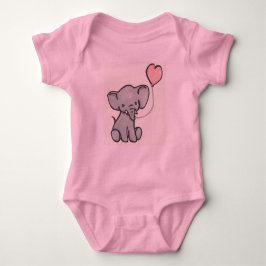 Niedlicher rosa Baby-Elefant-Spielanzug Baby Strampler