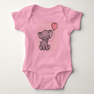 Niedlicher rosa Baby-Elefant-Spielanzug Baby Strampler