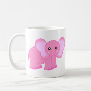 Niedlicher rosa Baby-Elefant Tasse