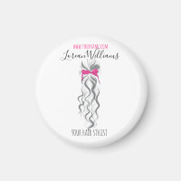 Niedlicher rosa Bow Graue und weiße Braiderhaare