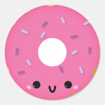 Niedlicher Rosa Donut Sticker