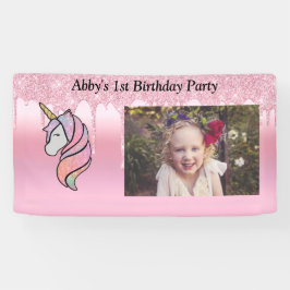 Niedlicher rosa Drilling-Glitzer Banner