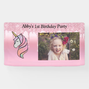 Niedlicher rosa Drilling-Glitzer Banner