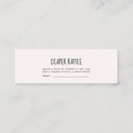 Niedlicher rosa Elefant Babydusche-Windel-Gewinnsp Mini Visitenkarte