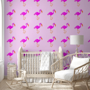 Niedlicher Rosa Flamingo Tapete