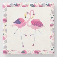 Niedlicher rosa Flamingos in Liebe Illustration