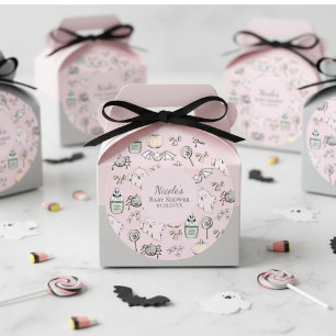 Niedlicher rosa Geist, Bat, Spinnen Halloween Kind Runder Aufkleber