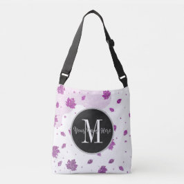 Niedlicher rosa Glitzer Herbstleaste hinzufügen Tragetaschen Mit Langen Trägern