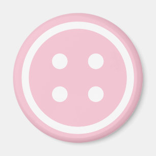 Niedlicher rosa nähender Knopf Magnet