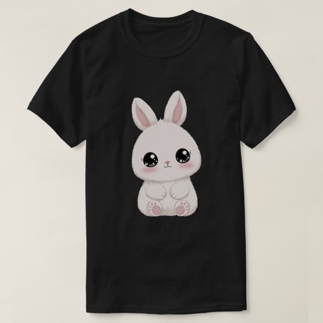 Niedlicher rosa Osterhase T-Shirt (Design vorne)