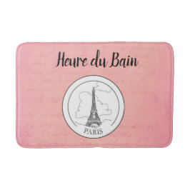 Niedlicher rosa Paris-Franzose-Eiffel-Turm-Pariser Badematte