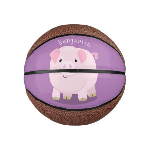 Niedlicher Rosa-Pot-Cartoon Mini Basketball