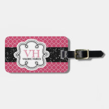 Niedlicher rosa Quatrefoil und Imitat-Glitzer