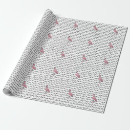 Niedlicher Rosa Retro-Flamingo Geschenkpapier