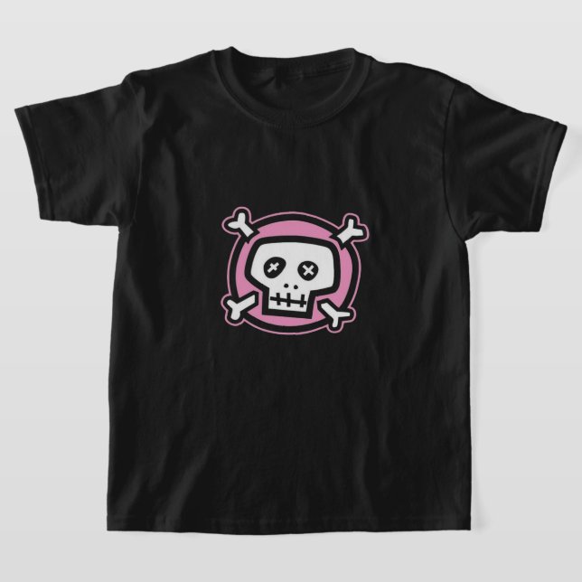 niedlicher rosa Schädel emo T-Shirt (Ablage )