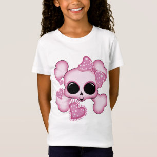 Niedlicher rosa Schädel T-Shirt