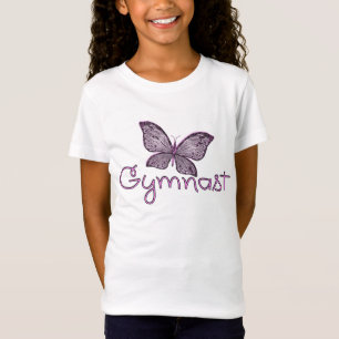 Niedlicher rosa SchmetterlingGymnast T-Shirt