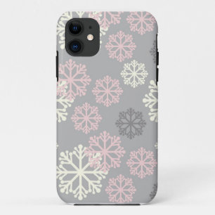 Niedlicher rosa Schneeflocke-Winter iPhone 5 Fall Case-Mate iPhone Hülle