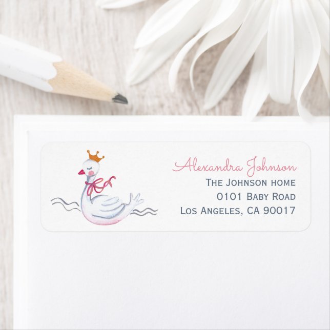 Niedlicher rosa Schwan und sonnenblumiger Kranz mi (Insitu)