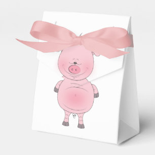 Niedlicher rosa Schwein-Cartoon Geschenkschachtel