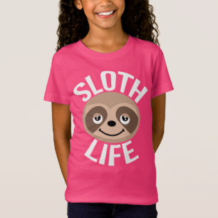 Niedlicher rosa Sloth-Leben-T - Shirt