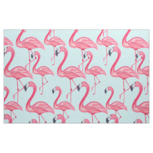 Niedlicher rosa Sommer gemaltes Flamingo-Muster Stoff