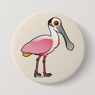 Niedlicher rosa Spoonbill Button