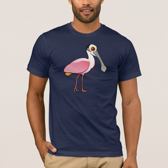 Niedlicher rosa Spoonbill T-Shirt (Vorderseite)