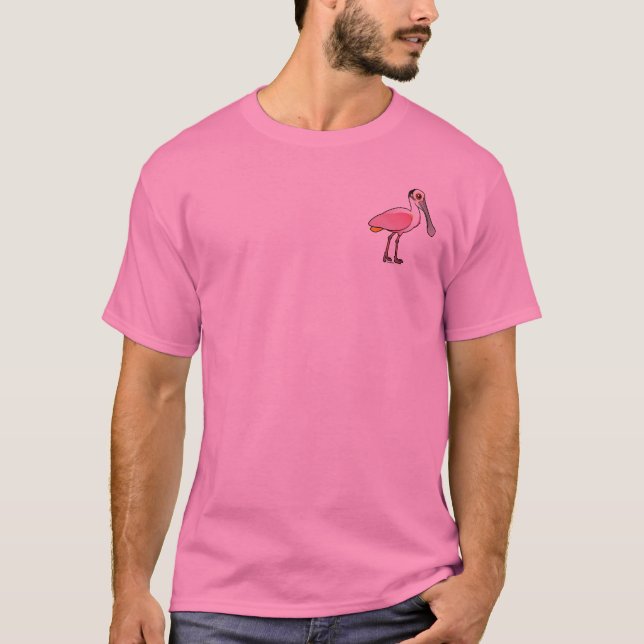 Niedlicher rosa Spoonbill T-Shirt (Vorderseite)