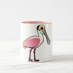 Niedlicher rosa Spoonbill Zweifarbige Tasse