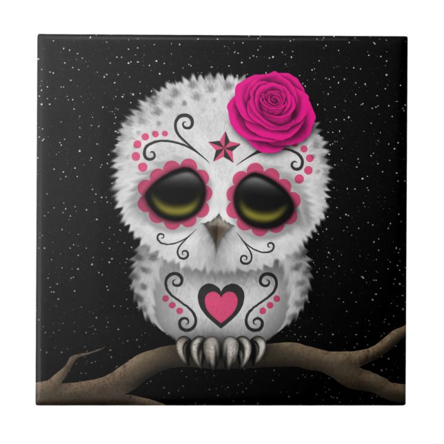 Niedlicher rosa Tag der toten Fliese (Vorderseite)